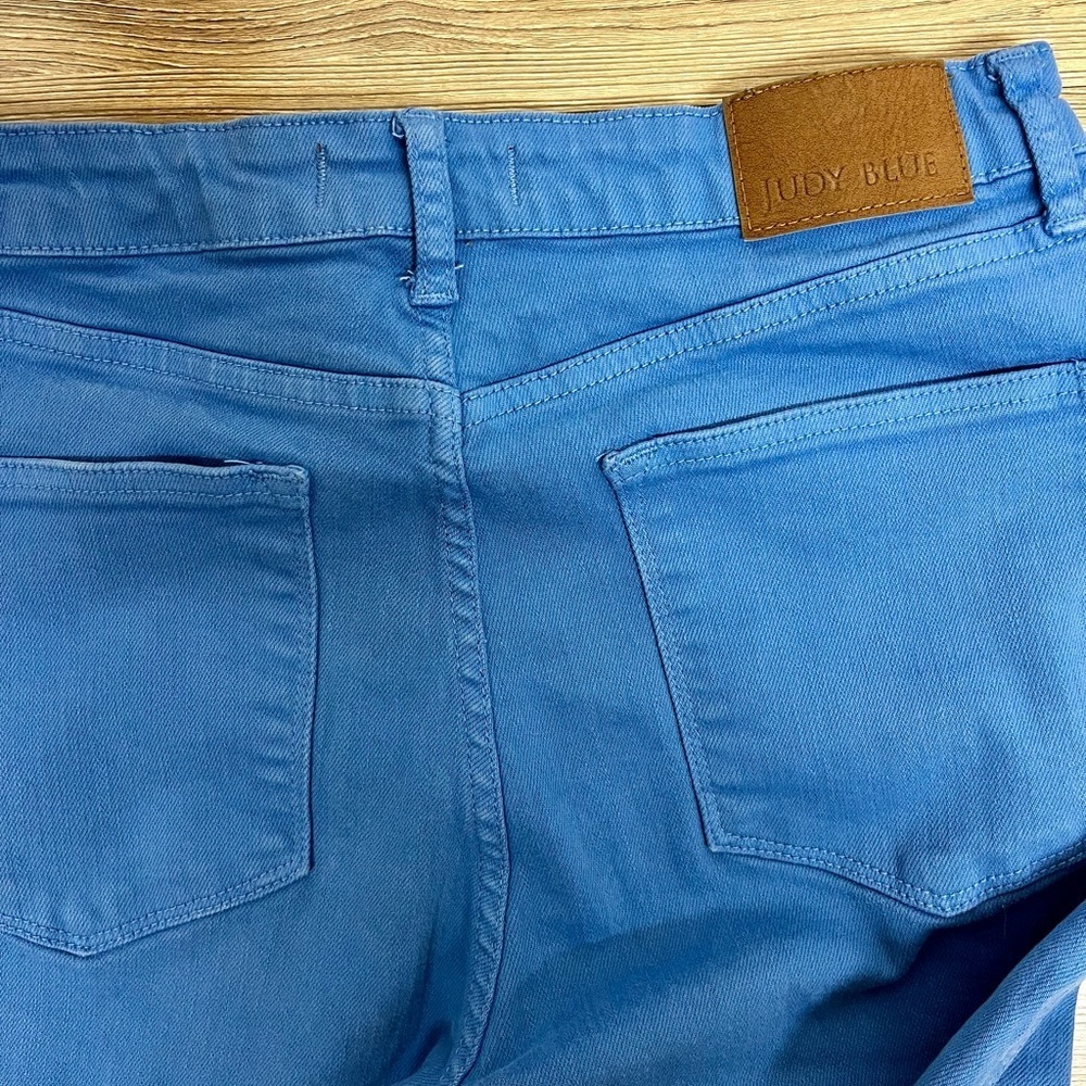 Judy Blue High Waist Crop Wide Leg Women's Blue Jeans Size 11/30 Style#JB88843 C - Picture 7 of 9